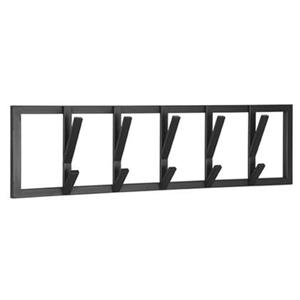 Vtw Living  Kapstok van metaal - 10 Haken - Zwart - 80 x 22 x 9 cm