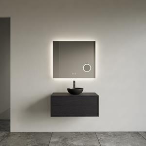 Gliss Design Spiegel  Lumin Rechthoekig 60 x 70 cm Incl. Spiegelverwarming, Scheerspiegel en Indirect LED-verlichting Rondom