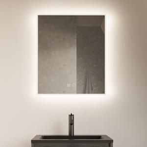 Gliss Design Spiegel  Style Framework 11 mm LED Verlichting Met Spiegelverwarming 90cm