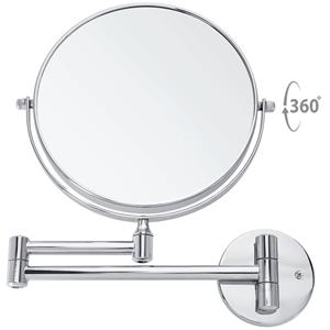 PULSIVA Muurcosmeticaspiegel Perdo; 33x19 cm (LxØ); zilver; rond