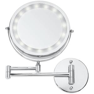 PULSIVA Wandcosmeticaspiegel Touch; 31x23 cm (LxØ); zilver; rond