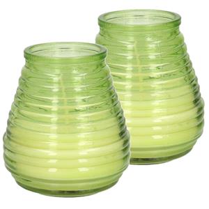 Merkloos Tafelkaars Lowboy - 2x - groen - glas - 9 x 10,5 cm - binnen/buiten -