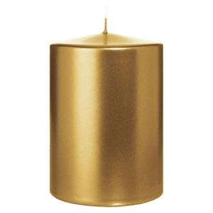 Wiedemann Cilinderkaars/stompkaars groot - metallic goud - 15 x 10 cm - 113 branduren -