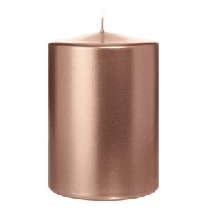 Wiedemann Cilinderkaars/stompkaars groot - metallic rosé goud - 15 x 10 cm - 113 branduren -