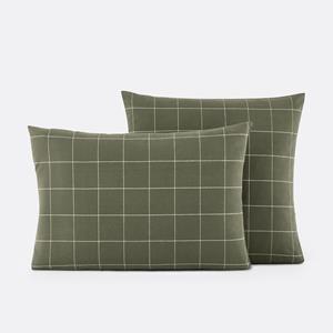 LA REDOUTE INTERIEURS Kussensloop in flanel, Charlie kaki