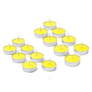 Merkloos Citronella geurkaars theelichten - 45x - waxinelichtjes - 4 branduren -