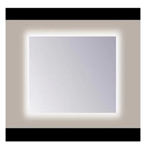 Sanicare Spiegel  Q-Mirrors 70x60 cm PP-Geslepen Vierkant Met Rondom LED Cold White incl. ophangmateriaal Zonder Schakelaar