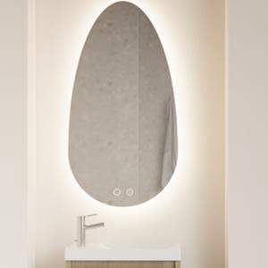 Gliss Design Badkamerspiegel Gliss Triton LED Verlichting Met Spiegelverwarming 75x40 cm