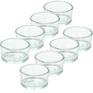 Trend Candles 8x Theelichthouders/waxinelichthouders van glas 4,2 x 3 cm -