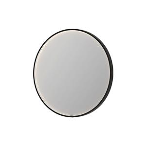 INK Spiegel  SP24 40x4x40 cm incl. direct LED-Verlichting Rondom en Spiegelverwarming Geborsteld Metal Black