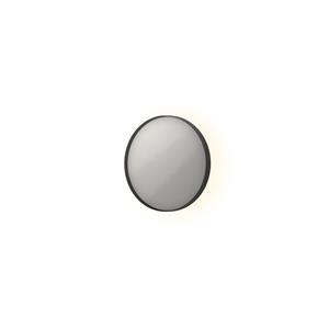 INK Spiegel  SP17 Rond Colour Changing LED Rondom 40 x 4 x 40 cm Dimbaar In Aluminium Kader Geborsteld Mat Zwart