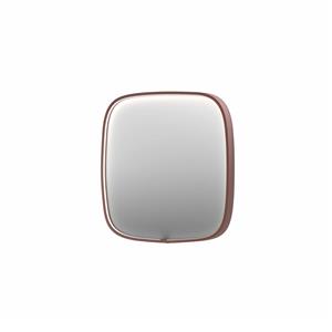 INK Spiegel  SP31 40x4x40 cm incl. LED-verlichting en Spiegelverwarming Geborsteld Koper