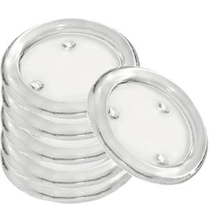 Trend Candles Ronde kaarsenhouder/kaars onderzetter - 6x - glas - 11 cm - voor stompkaarsen -