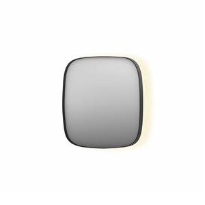 INK Spiegel  SP30 40x4x40 cm incl. Indirect LED-Verlichting Rondom en Spiegelverwarming Geborsteld Metal Black