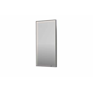 INK Spiegel  SP19 40x4x80 cm incl. direct LED-Verlichting Rondom en Spiegelverwarming Geborsteld RVS