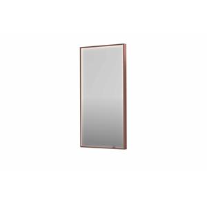 INK Spiegel  SP19 40x4x80 cm incl. direct LED-Verlichting Rondom en Spiegelverwarming Geborsteld Koper
