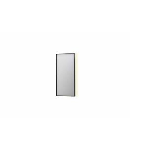 INK Spiegel  SP32 40x4x80 cm Incl. Indirect LED-Verlichting Rondom en Spiegelverwarming Geborsteld Metal Black