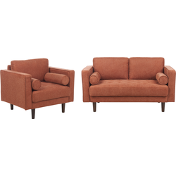 Beliani  NURMO - Woonkamer set 3-zits - Goudbruin - Polyester