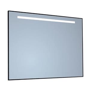 Sanicare Spiegel  Q-Mirrors 85x70 cm Rechthoek Met Aan De Bovenkant LED Warm White, Omlijsting Aluminium incl. ophangmateriaal Met Afstandsbediening