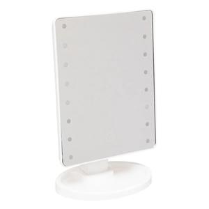 5five Make-up spiegel Vegas - met LED lampjes - kunststof - 16 x 28 cm - wit - enkelzijdig -