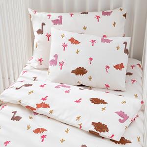 LA REDOUTE INTERIEURS Kussensloop voor baby, in katoen, Dino Pop rose