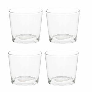 Merkloos Theelichthouder - 6x - 10 x 9 cm - glas - waxinelichthouder - kaarsenhouder -