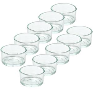 Trend Candles 10x Theelichthouders/waxinelichthouders van glas 4,2 x 3 cm -