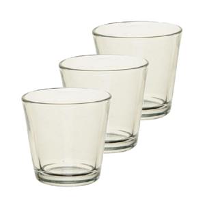 Merkloos 8x stuks theelichthouder/waxinelichthouder transparant 7 cm -