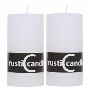 Cosy & Trendy 2x Luxe sfeerkaarsen wit 13 cm -