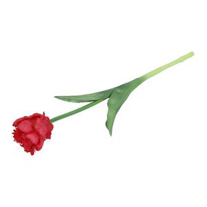 Countryfield Kunstbloem tulp Parkiet - rood - real touch - levensecht - cm - decoratie bloemen -