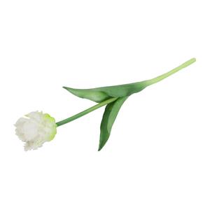 Countryfield Kunstbloem tulp Parkiet - wit - real touch - levensecht - cm - decoratie bloemen -