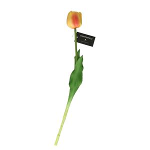 Countryfield Kunstbloem Tulp Tulipa - cm - geel/oranje - Real Touch - kunst zijdebloemen -