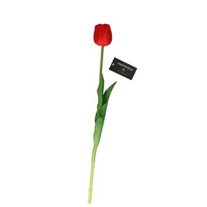 Countryfield Kunstbloem Tulp Tulipa - cm - rood - Real Touch - kunst zijdebloemen -