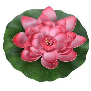 Merkloos 1x Rode drijvende kunst waterlelie bloemen 18 cm -