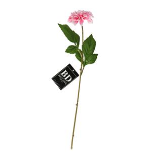 Bellatio Design Kunstbloem Dahlia - 50 cm - lichtroze - kunst zijdebloemen -