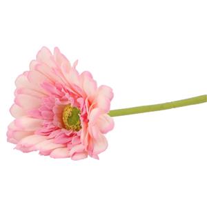 DK Design Kunstbloem Gerbera - 72 cm - lichtroze - Real Touch - kunst zijdebloemen -