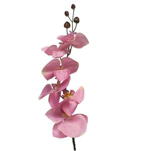 Bellatio Design Kunstbloem Orchidee Milan - roze - 78 cm - losse steel - kunst zijdebloem - Phalaenopsis -