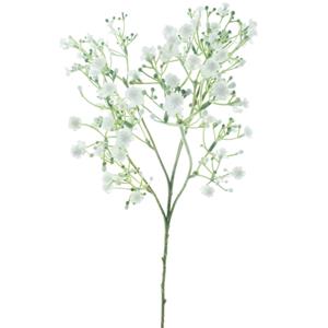 Bellatio Design Kunstbloem Gipskruid Viette - 45 cm - wit - losse tak - kunst zijdebloem - Gypsophila -