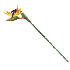 Merkloos Kunstbloem Strelitzia - 81 cm - losse tak - kunst zijdebloem - Paradijsvogelplant - decoratie -