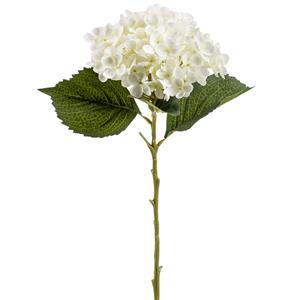 Emerald Kunstbloem Hortensia tak - Annabelle - 52 cm - creme - Kunst zijdebloem - Hydrangea -