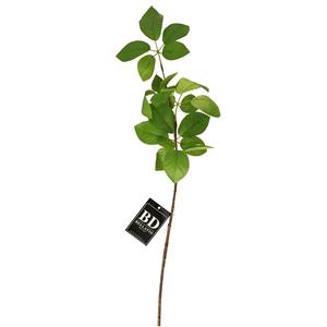 Bellatio Design Kunstbloem bladgroen tak - 75 cm - boeket opvulling - groen - kunst zijdebloemen -