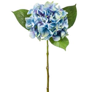 Emerald Kunstbloem Hortensia tak - Challenge - 47 cm - blauw - kunst zijdebloem - Hydrangea -