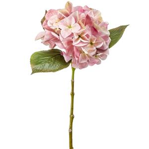 Emerald Kunstbloem Hortensia tak - Challenge - 47 cm - roze - kunst zijdebloem - Hydrangea -