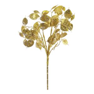 Countryfield Kunsttak/kunstbloem - Lunaria - goud glitter - cm - kunststof -