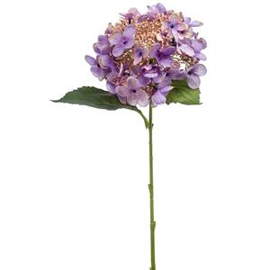 Emerald Kunstbloem Hortensia tak - 50 cm - paars - kunst zijdebloem - Hydrangea - decoratie bloem -