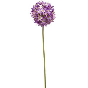 Emerald Allium/Sierui kunstbloem - losse steel - paars - 60 cm - Natuurlijke uitstraling -
