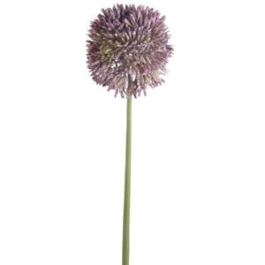 Emerald Allium/Sierui kunstbloem - losse steel - lila paars - 65 cm - Natuurlijke uitstraling -