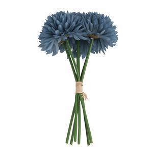 Chaks Kunstbloemen boeket dahlia - blauw - 26 cm - bloemstuk - onderhoudsvrij -