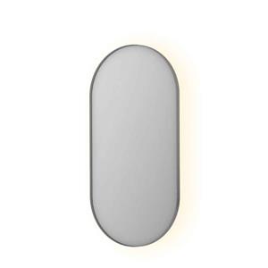INK Spiegel  SP21 Ovaal In Stalen Kader 60 x 4 x 120 cm Met Color Changing LED Verlichting Geborsteld Koper