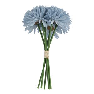 Chaks Kunstbloemen boeket dahlia - licht blauw - 26 cm - bloemstuk - onderhoudsvrij -